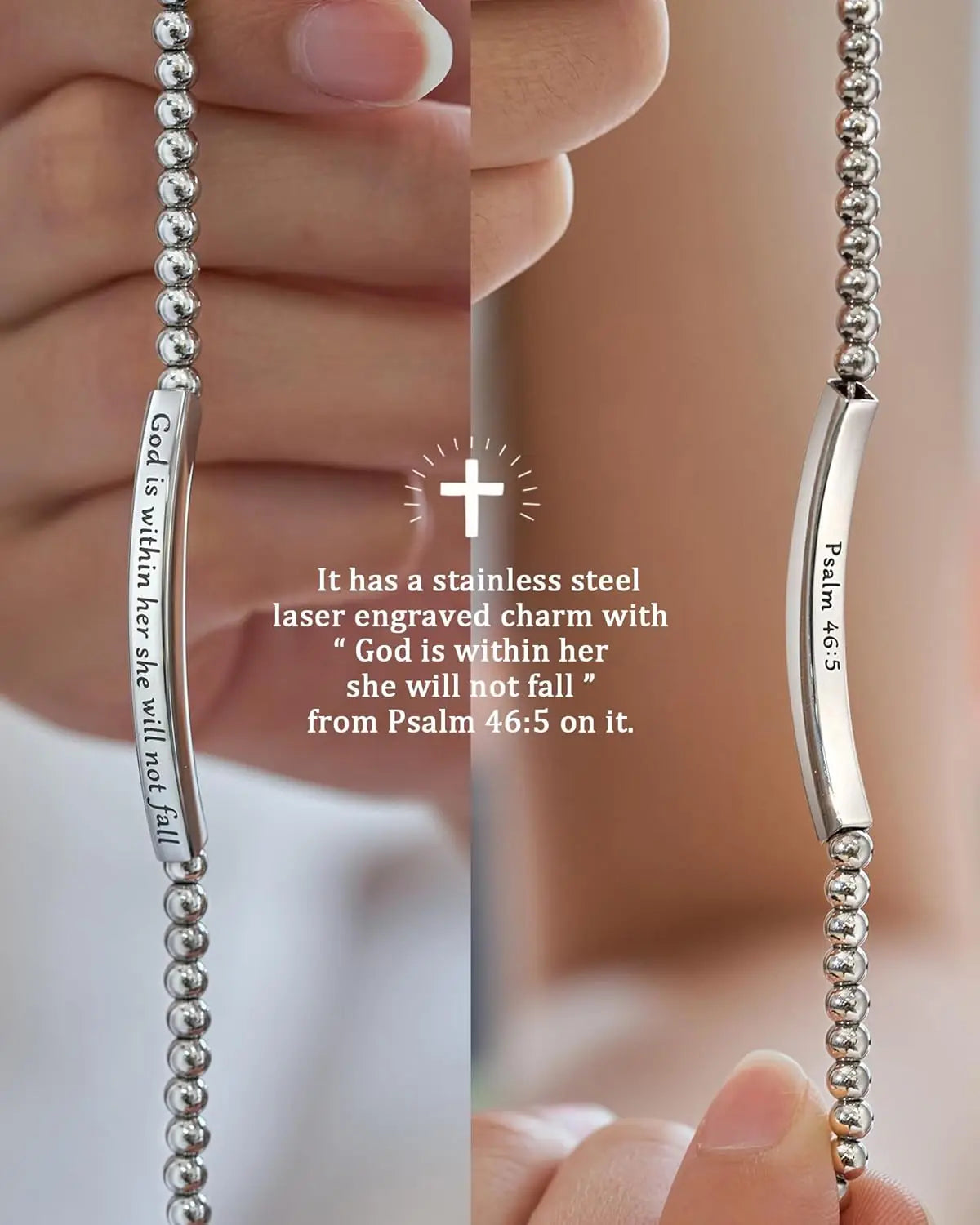 Prayer Bracelet – Psalm 46:5 “God Is Always With Her"