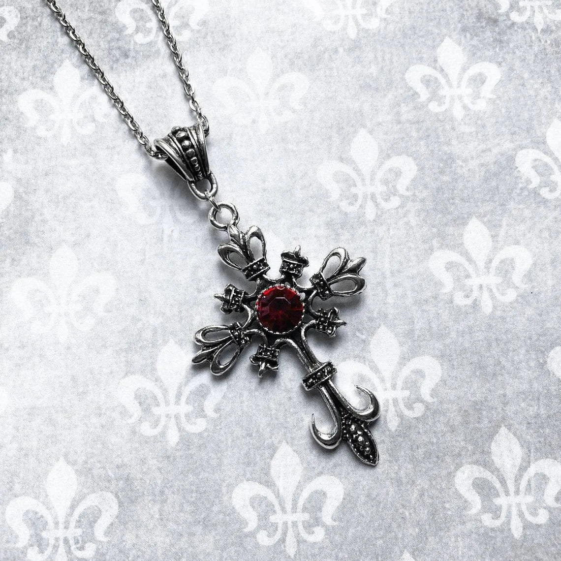 Eternal Faith – Gothic Black Cross Necklace