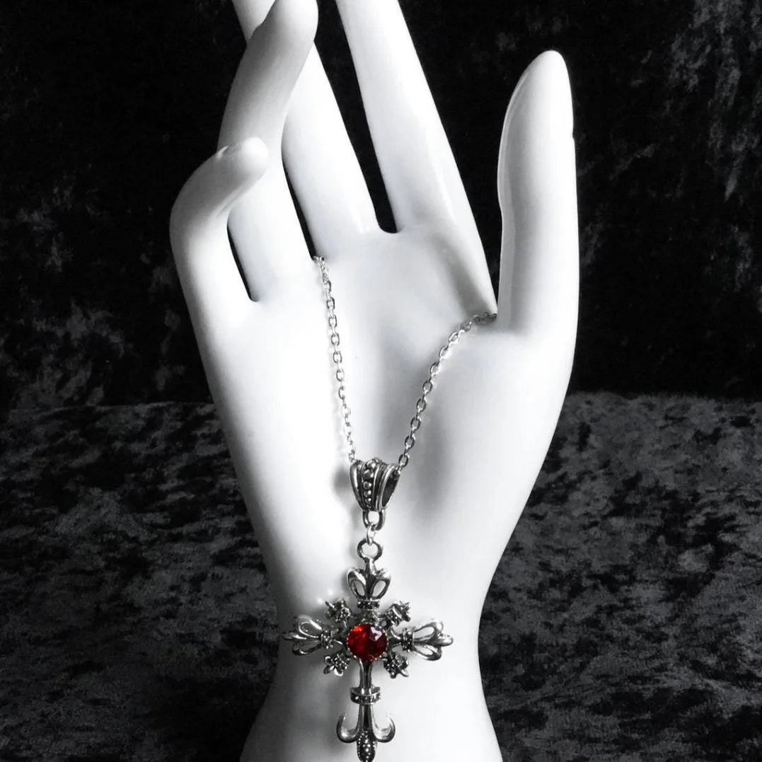 Eternal Faith – Gothic Black Cross Necklace