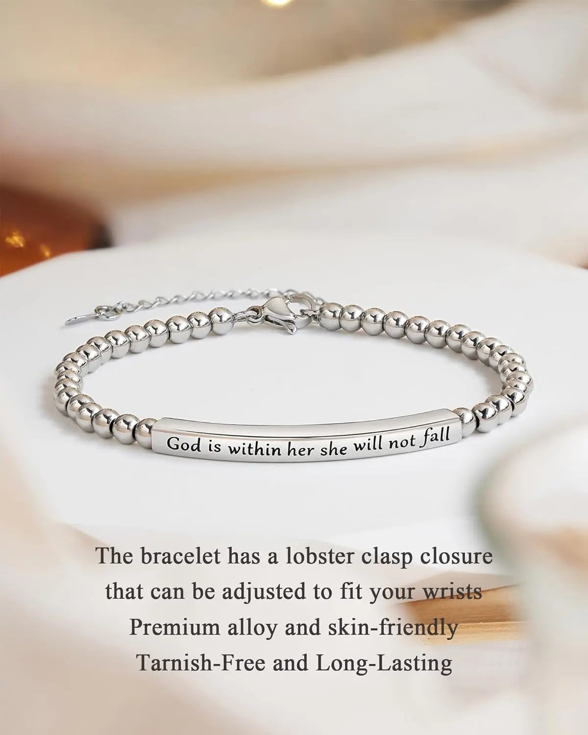 Prayer Bracelet – Psalm 46:5 “God Is Always With Her"