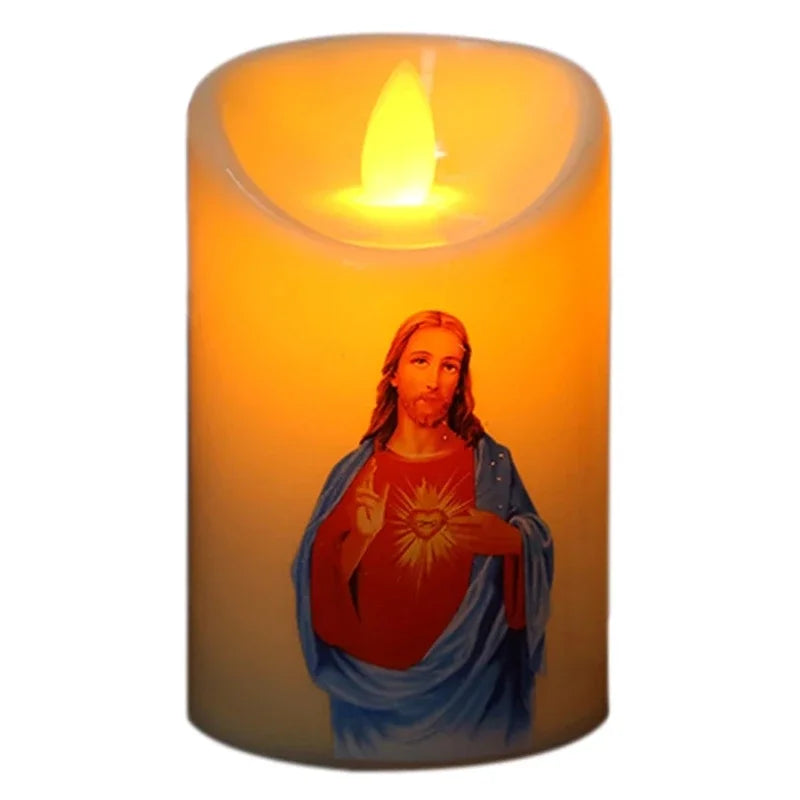 Blessed Image Candle – Perfect for Prayer & Reflection