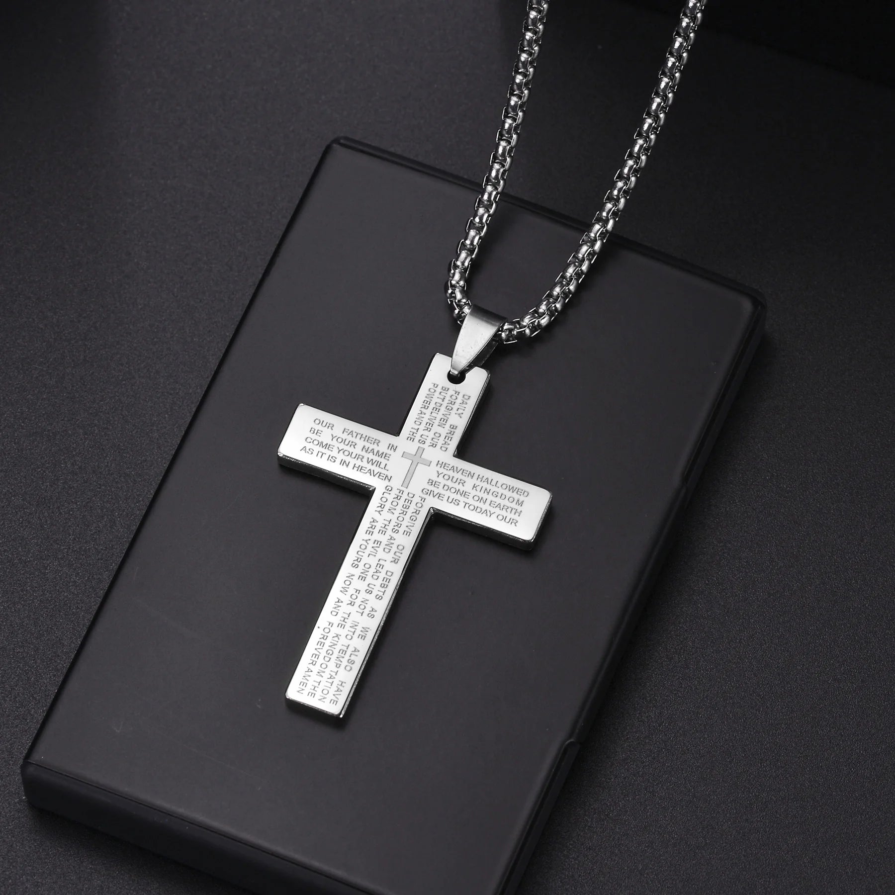 Lord's Prayer Stainless steel Necklace Unisex