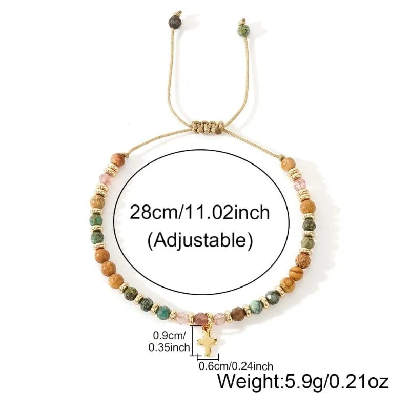 Natural Stone Faith Bracelet with Cross – A Reminder That God Cares