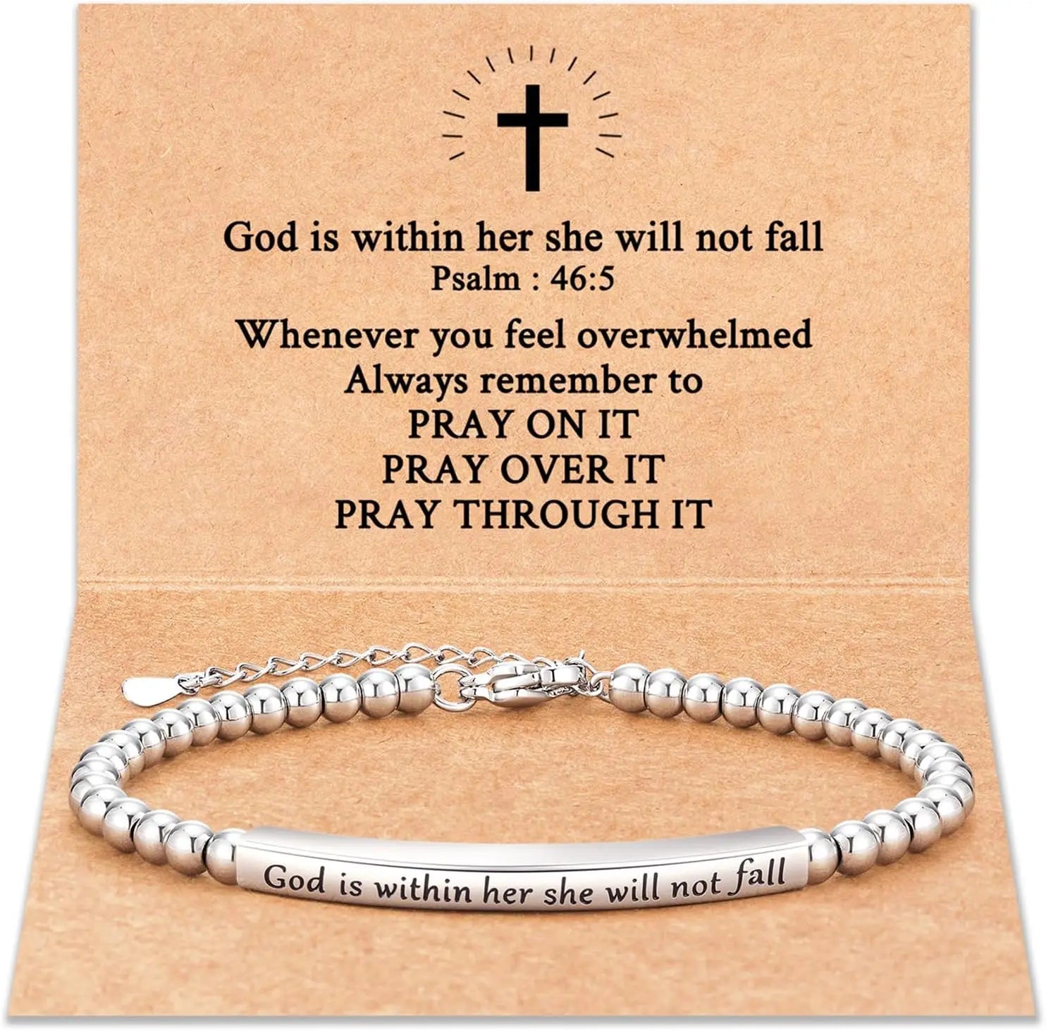 Prayer Bracelet – Psalm 46:5 “God Is Always With Her"