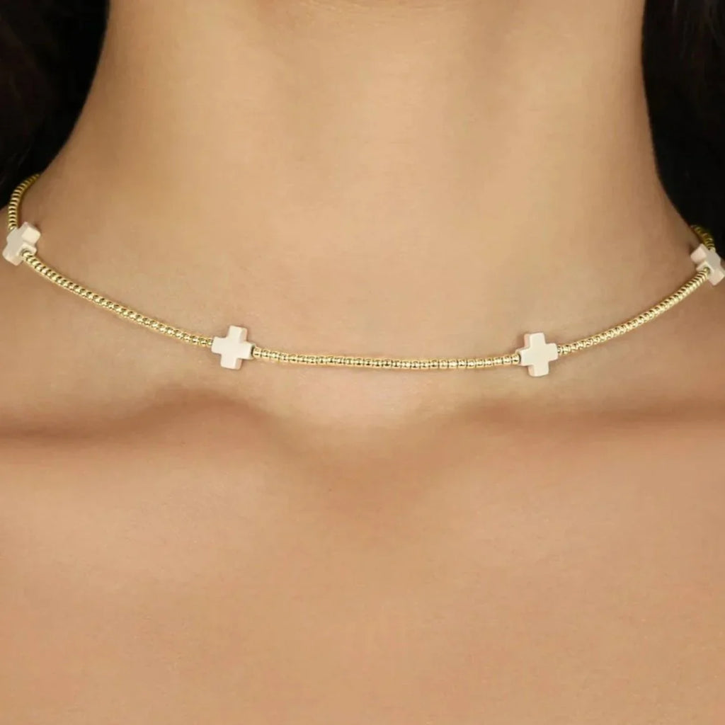 Handmade Choker with Crosses – Inspirational Christian Gift
