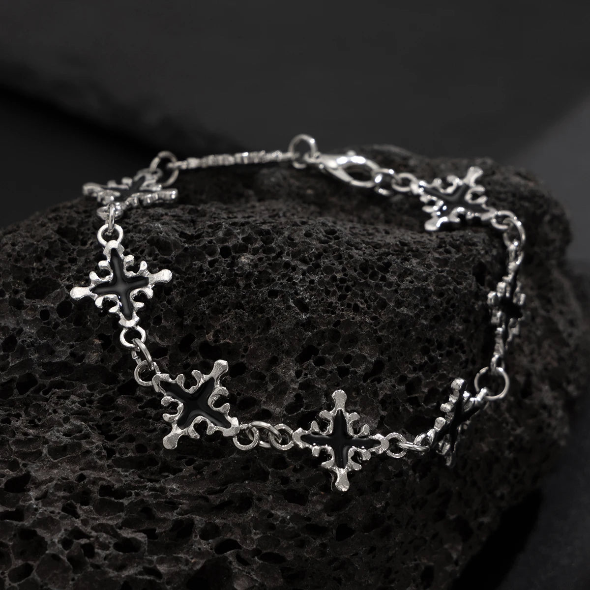Black Cross Artistic Bracelet – Spiritual Protection