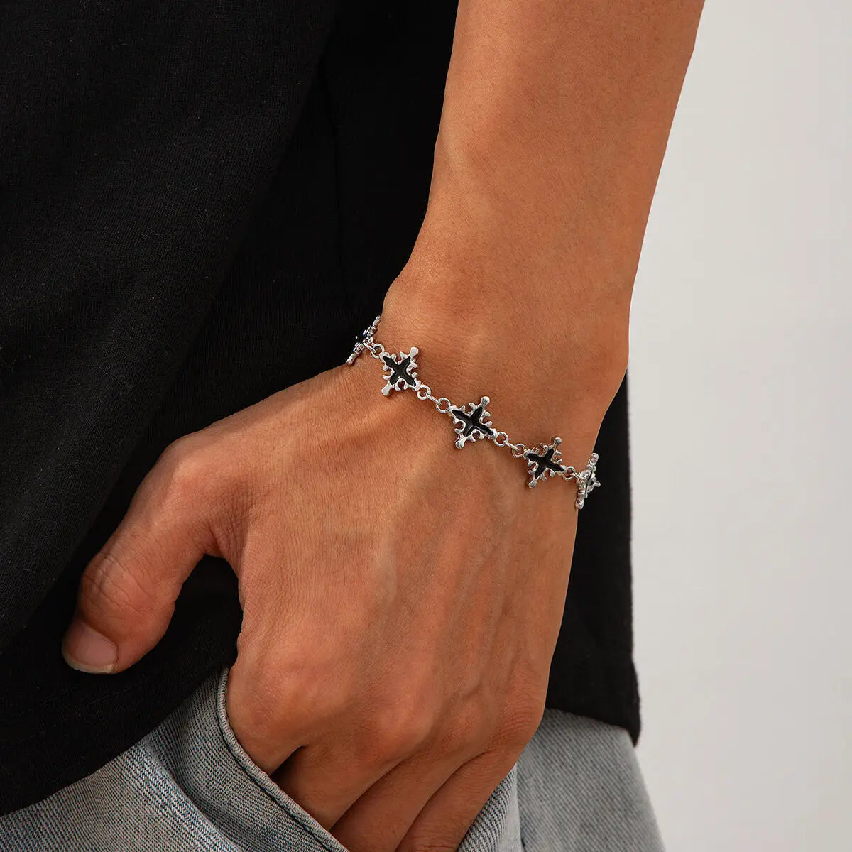 Black Cross Artistic Bracelet – Spiritual Protection